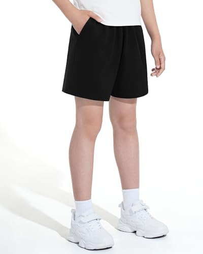 Auranso Boys Shorts Kids PE Sports Jogger Shorts Summer Shorts Adjustable Waist Jersey Shorts With Pockets