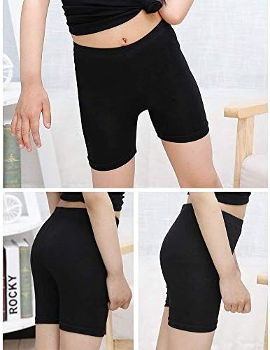 Auranso Girls Cycling Shorts Breathable 8 Pack Kids Dance Shorts Under Dress Comfy Childrens Cycle PE Shorts For Girls Age 2-10