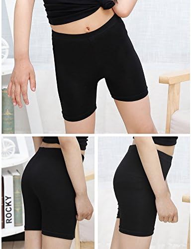 Auranso Girls Dance Shorts Breathable And Safety Dress Short 6 Pack Kids Stretchy Dancing Bike Pants For Girl Size 2-10 Years