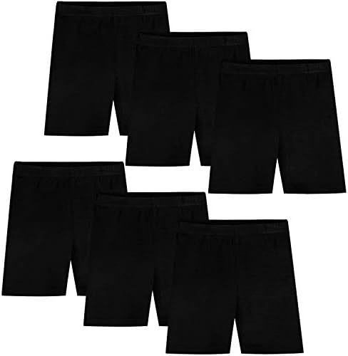 Auranso Girls Dance Shorts Breathable and Safety Dress Short 6 Pack Kids Stretchy Dancing Bike Pants for Girl Size 2-10 Years