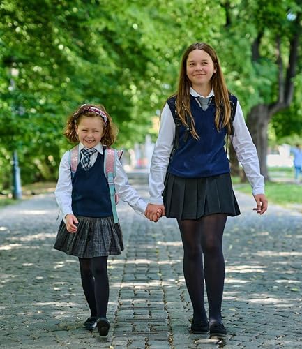 Aurellie Girls Opaque Plain School Tights 20 60 80 100 Denier 9-16 Years Packs Of 3