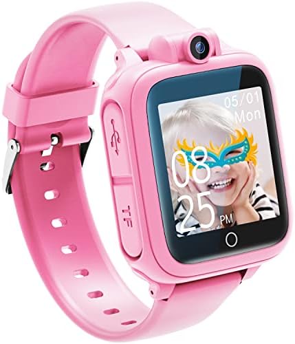 Awatty Qhot Kids Smart Watch for 3-12 Year Old Girls Toddler Touchscreen with Camera Games Music Video Alarm Birthday Christmas Toy Gifts for 3 4 5 6 7 8 9 10 11 12 Year Old Boys Girls (Pink)