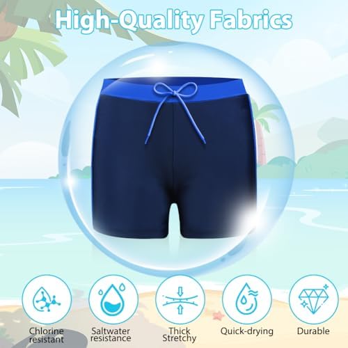 AYESY Boys Swimming Shorts Kids Swim Trunks Swimwear Swimming Costume With Lined And Elastic Waistband Quick Dry Beach Board Shorts For Age 7-14 Years