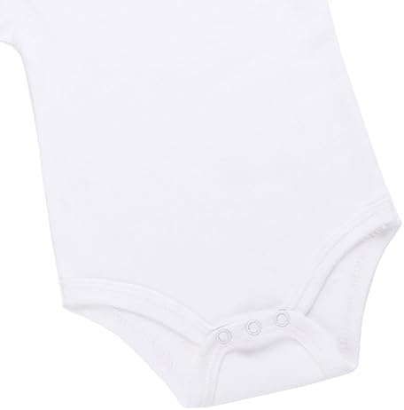 Baby Bodysuits Cotton 6 Pack Short Sleeve White Vests Tops Boy Girl