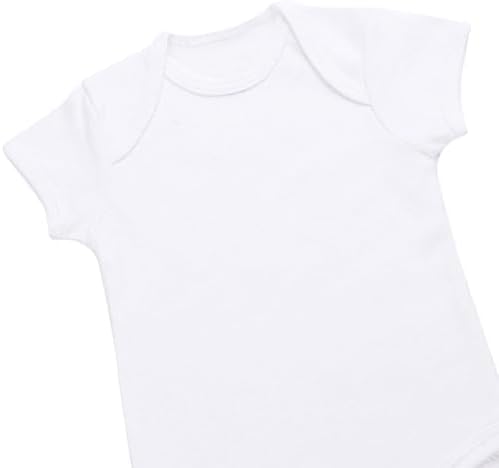 Baby Bodysuits Cotton 6 Pack Short Sleeve White Vests Tops Boy Girl