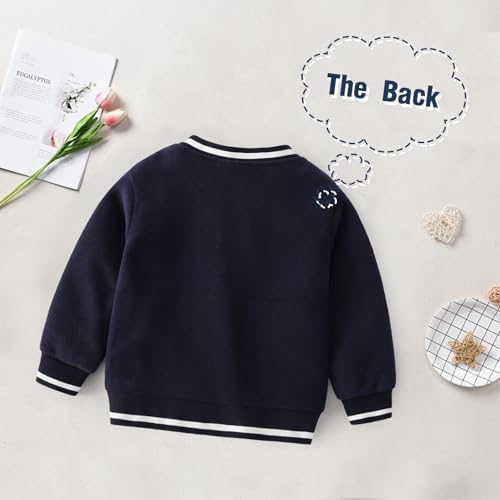 Baby Boy Long Sleeve Cardigan Toddler V-Neck Outerwear Infant Fall Winter Coat Boy Knit Cardigan Sweater For 2-8 Years