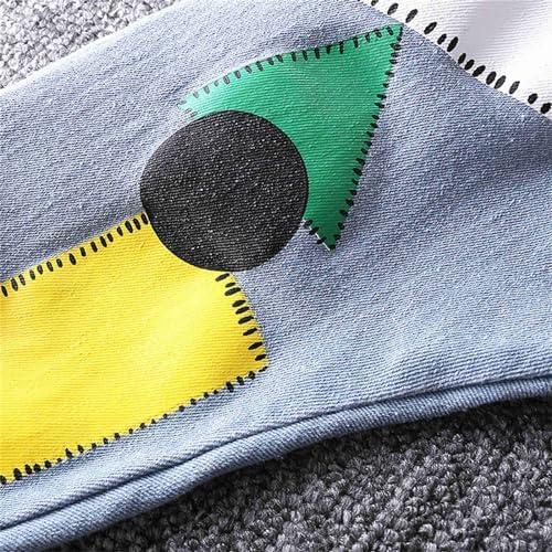 Baby Cute Jeans Girls Boys Denim Trousers Pattern Light Blue Jeans Toddler Baggy Joggers Casual Sweatpants Elastic Waist Cuffed Jeans Spring Summer
