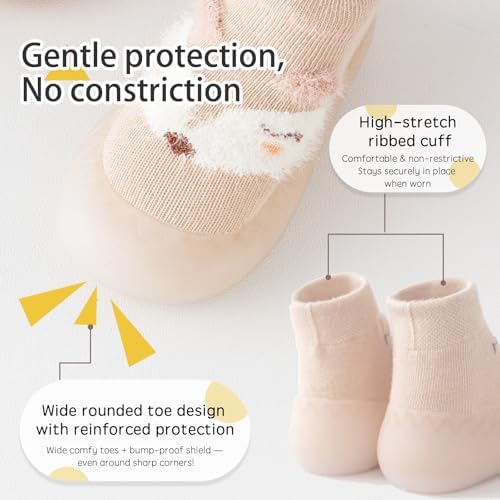 Baby Girls Boys First Walking Shoes Anti Slip Slippers Socks Barefoot Shoes Toddler Infant Non Slip Sole Shoes Breathable