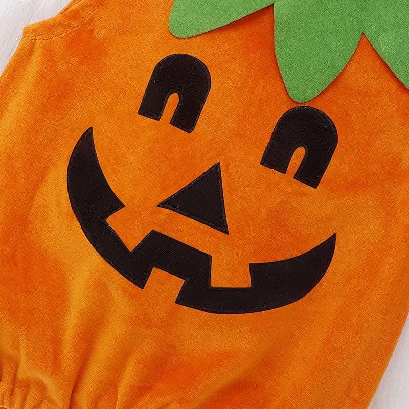 Baby Halloween Costume Pumpkin Costume Kids Newborn Outfit Jumpsuit Pumpkin Romper With Hat Shoes For Baby Girls Boys Infant Clothes Set