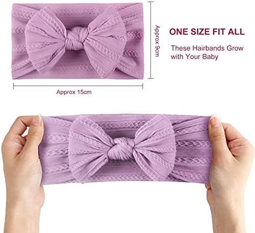 Baby Turban Headband Set-Bowknot Hairband Soft Cute Headwear Elastic For Newborn/Girls/Boys/Kids Gift As Toddler Headdress Photography Props Accessories (G)