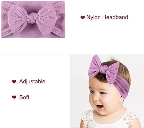 Baby Turban Headband Set-Bowknot Hairband Soft Cute Headwear Elastic For Newborn/Girls/Boys/Kids Gift As Toddler Headdress Photography Props Accessories (G)