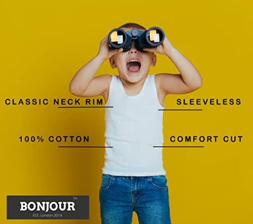 Back To School 6 Pack Kids Boys Girls 100% Cotton Warm Vests/Available In Ages 2 Up To 13 Years