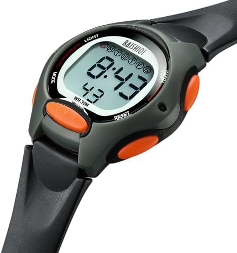 BAISHIOI Kids Watch Digital For Girls Boys Teenagers Sport Outdoor Waterproof Analog Watch For Children With Silicone Band Stopwatch With EL Backlight/Timer/Alarm/Date