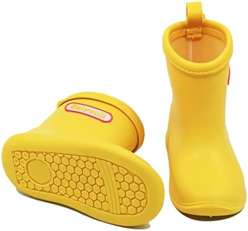 BAIYOU Baby Rubber Rain Boots Kids Waterproof Wellington Wellies For 1-6 Years