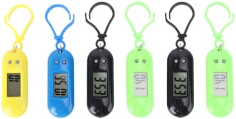 Balacoo 6pcs Keychain Pocket Watches Digital Clip on Watches Keychain Electronic Watches Small Pocket Watches Keyring for Kids Student Outdoor Birthday Gift for Children Kids Students H212G1256AFB
