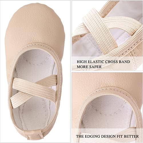 Ballet Shoes For Girls Split Sole Dance Flats Leather Ballet Slippers Dance Shoes For Kids Toddlers Women Adults