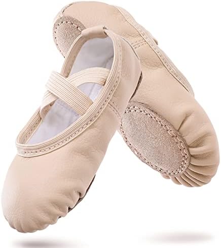Ballet Shoes for Girls Split Sole Dance Flats Leather Ballet Slippers Dance Shoes for Kids Toddlers Women Adults