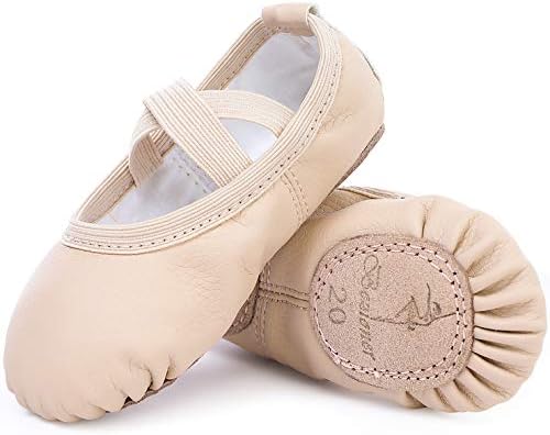 Ballet Shoes Leather Ballet Flats Split Sole Dance Slippers for Girls Toddlers Women