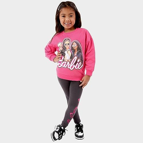 Barbie Sweatshirt And Leggings Set Co Ord Set Girls' Outfits & Clothing Sets Ages 4 To 12 Years Official Merchandise