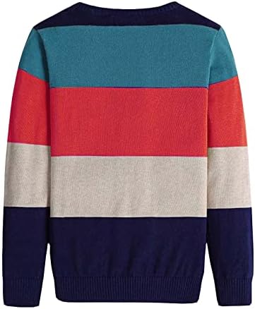 BASADINA Boys Jumpers Kids Knitwear Christmas Sweatshirt Striped Sweater Long Sleeve Pullover Kids Warm Clothes For Autumn And Winter 4-14 Years