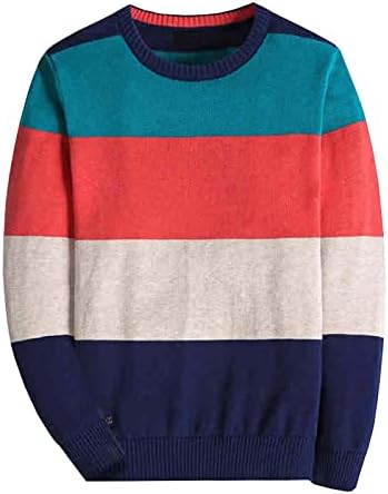 BASADINA Boys Jumpers Kids Knitwear Christmas Sweatshirt Striped Sweater Long Sleeve Pullover Kids Warm Clothes for Autumn and Winter 4-14 Years
