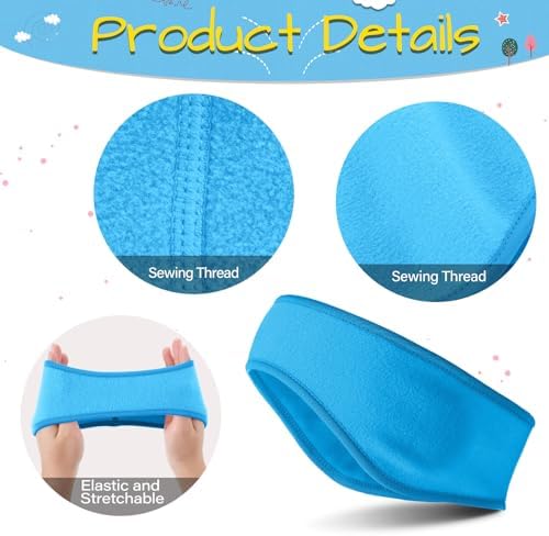 BBTO 4 Pcs Kids Ear Muffs Winter Ear Warmer Fleece Headband For Boys Child Outside Sporting Running