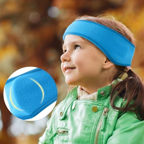 BBTO 4 Pcs Kids Ear Muffs Winter Ear Warmer Fleece Headband For Boys Child Outside Sporting Running