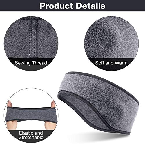 BBTO 4 Pcs Kids Ear Muffs Winter Ear Warmer Fleece Headband For Boys Child Outside Sporting Running