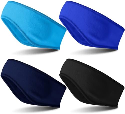 BBTO 4 Pcs kids ear muffs Winter Ear Warmer Fleece Headband for boys Child Outside Sporting Running