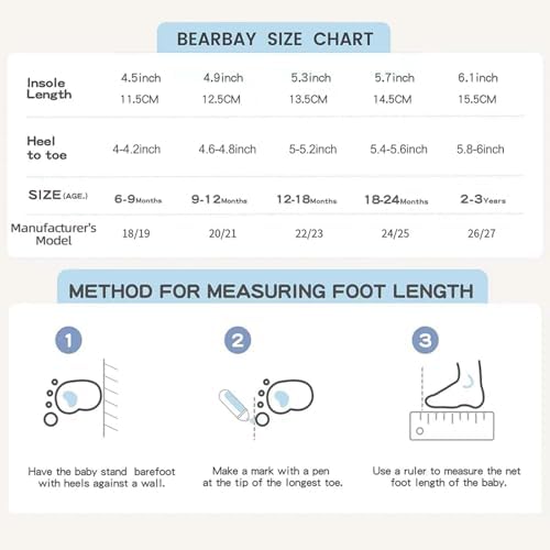 Bearbay Baby Walking Sock Shoes Infant Non-Slip Breathable Slippers With Soft Rubber Sole Baby Boys Girls Sneakers