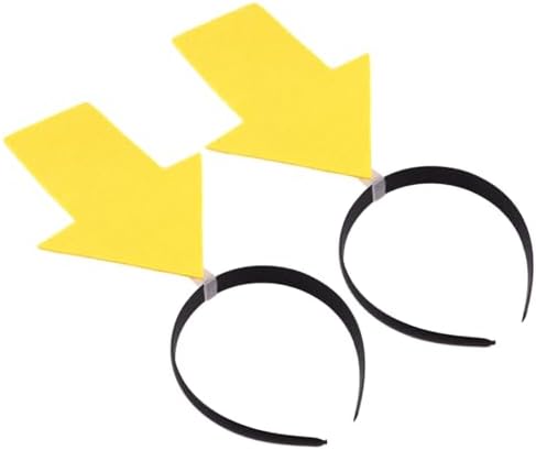 Beaupretty 8pcs Arrow Headband Halloween Hairband Funny Arrow Boppers Party Headband with Arrowhead Novelty Item Headpiece Funny Photoshoot Props Yellow