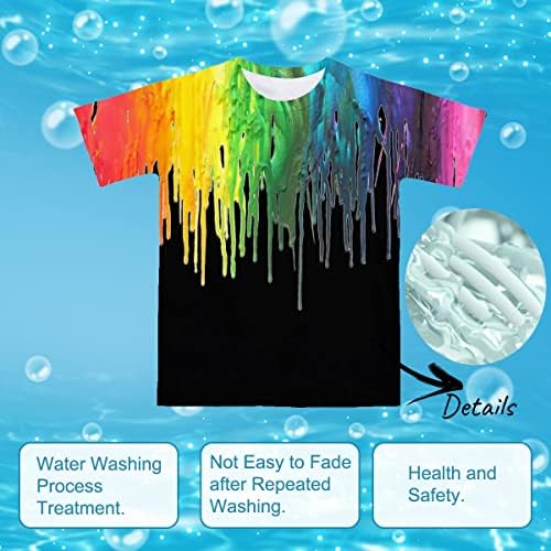 Belovecol Boys Girls 3D T-Shirt Cool Crewneck Short Sleeve Graphic T Shirt Summer Tee Shirts For Kids Teens 6-13 Years