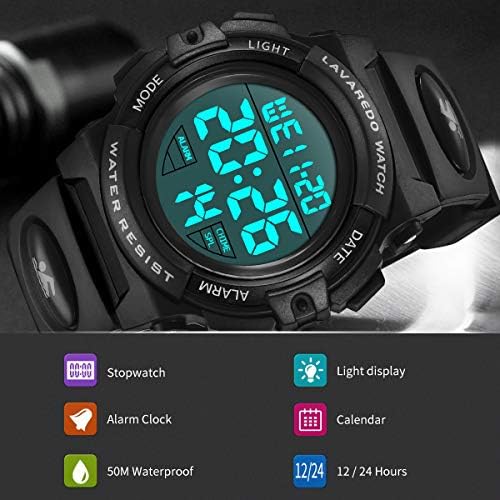 BEN NEVIS Kids Watches Boys Digital Outdoor Sport Watch Multifunction Waterproof Digital Watch With LED Light Alarm And Calendar Date For 6-15 Year Old Boys Kids