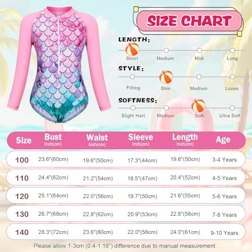 Berich Swimming Costume Girls One Piece Swimsuit Girls Swimwear UV Protection Rash Guard Kids Swimming Suit Bathing Suit