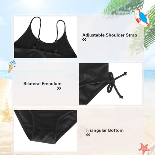 Berich Swimming Costume Girls One Piece Swimsuit With Adjustable Strap Quick Dry Bathing Suit Kids Swimwear 7-14 Years