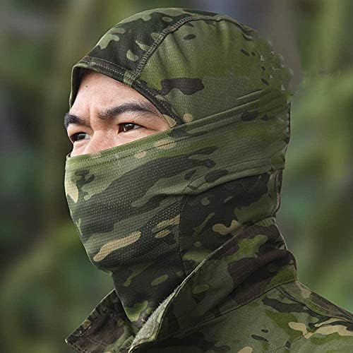 Bessy Shop Camo Gesichtsmaske Balaclava Tarnung Vollmaske Winddicht Leicht Balaclavas Sturmhaube UV-Schutz Sturmhaube Für Herren Damen Outdoors Sport Motorrad Fahrrad Ski Jagd Militär Taktischer Helm