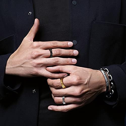 Bestyle Black Angle Wing Rings For Boys Girls Rings Lucifer Wings Rings Size Q (US 8) Gift Packed