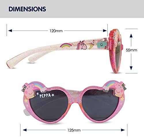 Betaview Official Licensed Peppa Pig Sunglasses Pink Children's Sunglasses For Girls Kids Sunglasses With 100% UV Protection One Size Girl's Sunglasses For Kids Age 3+