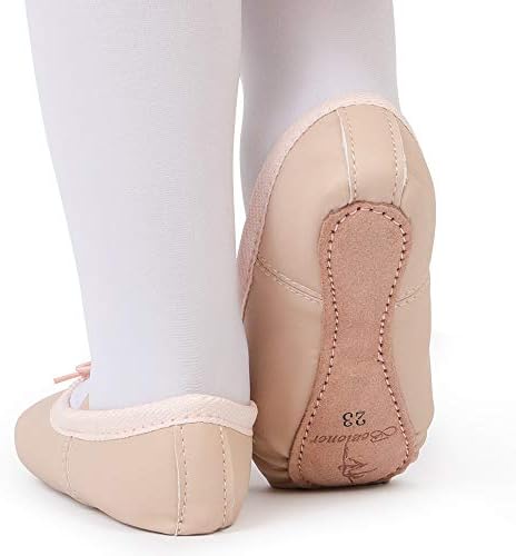 Bezioner Ballet Shoes Leather Ballet Flats Full Sole Dance Slippers For Girls Toddlers Women
