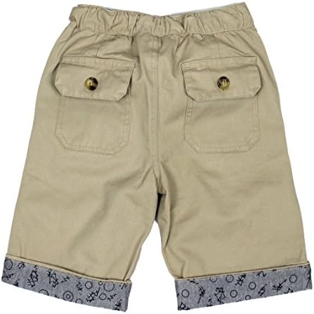 Bienzoe Boy Elastic Waisted Shorts: Kids Trendy Cotton Twill Summer Casual Bermuda