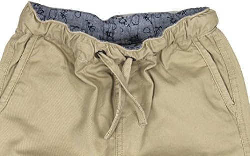 Bienzoe Boy Elastic Waisted Shorts: Kids Trendy Cotton Twill Summer Casual Bermuda