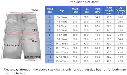Bienzoe Girls Denim Jean Shorts: Kids Stretch Low Waist Casual Summer Bermuda