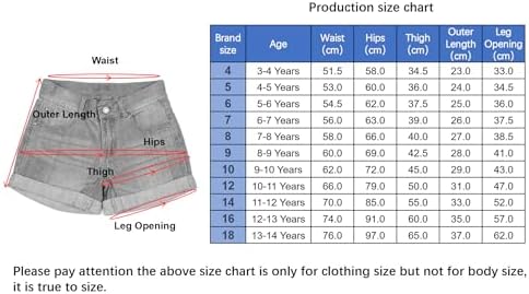 Bienzoe Girls Denim Shorts For Casual: Kid Stretch Low Waist Cotton Jean Bermuda