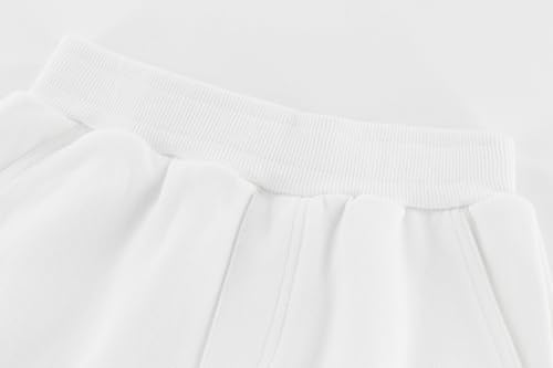 BINIDUCKLING Boys Girls Cargo Trousers Cotton Kids Elastic Waist Joggers Pants Casual Jogging Pants Plain Tracksuit Bottoms School Trousers For PE Sports Age 5-12 Years