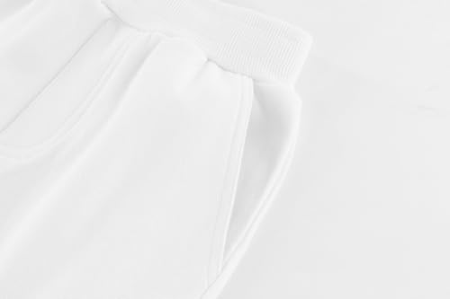 BINIDUCKLING Boys Girls Cargo Trousers Cotton Kids Elastic Waist Joggers Pants Casual Jogging Pants Plain Tracksuit Bottoms School Trousers For PE Sports Age 5-12 Years