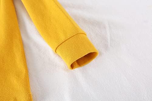 BINIDUCKLING Boys Girls Long Sleeve School Polo Shirt Plain School Uniform Ages 2-8 Years