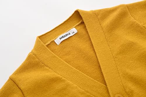 BINIDUCKLING Boys Girls V-Neck School Cardigans Long Sleeve Button-up Knitwear For School Uniform