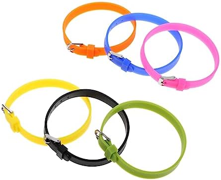 BIUDECO 6pcs Silicone Wristband Colourful Bracelet DIY Watch Strap Replacement Bands for Children Plaything Easy Installation 8MM Letters