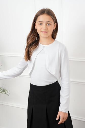 BlackButterfly Girls Long Sleeve Knitted Childrens Kids Bolero Shrug