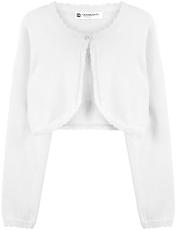 BlackButterfly Girls Long Sleeve Knitted Childrens Kids Bolero Shrug